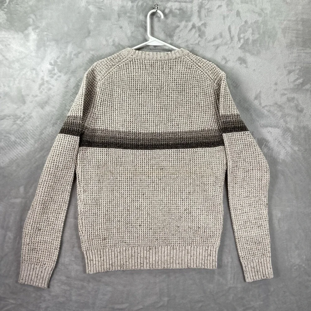 Wellen Sweater Mens Medium Huckberry Crew Neck Chunky Knit Pullover Fisherman